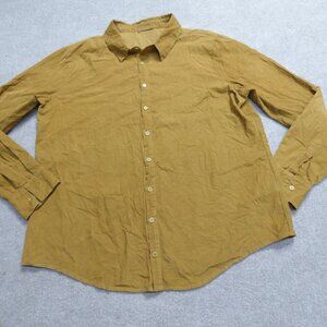 CP Shades Mens Shirt Large Yellow Corduroy